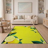 Zesty Lemon Fruit Yellow Area Rug