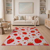 Strawberry Scatter Pink Tufted Area Rug