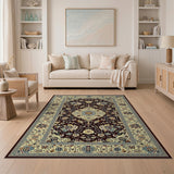 Burgundy Persian Medallion Area Rug