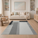 Modern Geometric Black White No. 17 Area Rug