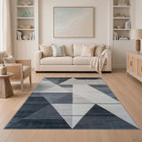 Geometric Modern Grey Modern Geometric Grey Triangle Area Rug