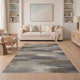 Grey Distressed Abstract Area Rug