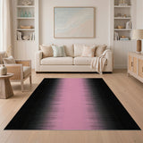 Modern Pink Black Halftone Gradient Area Rug