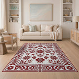 Red Ornate Red Floral Persian Area Rug