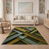Modern Geometric Overlap Area Rug