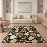 Abstract Giraffe Print Area Rug