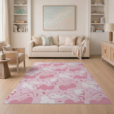 Playful Pink Camo Abstract Area Rug
