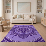 Purple Mandala Boho Purple Area Rug