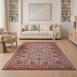 Red Persian Floral Area Rug
