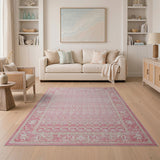 Blush Pink Floral Vintage No. 14 Area Rug