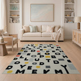 Happy Holidays Playful Letter Area Rug
