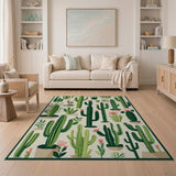 Whimsical Cactus Garden Area Rug