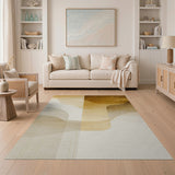 Gold Wave Abstract Abstract Area Area Rug