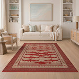 Red Salmon Fish Persian Area Rug