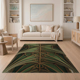 Gothic Emerald Vault Arch Area Rug