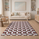 Red Green Celtic Cross Pattern Area Rug