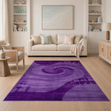 Abstract Area Purple Spiral Abstract Area Rug