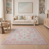 Blush Pink Peony Floral No. 2 Area Rug