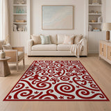 Whimsical Red Gingerbread Men Area Rug