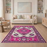 Pink Bold Pink Southwestern Geometric Area Rug