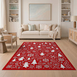 Festive Gingerbread Snowflake Christmas Rug