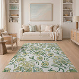 Yellow Vintage Yellow Floral Area Rug