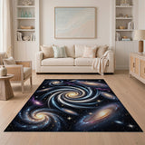 Cosmic Spiral Galaxies Area Rug