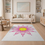 Vibrant Pink Daisy Area Rug