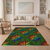 Rainbow Compass Star Geometric Area Rug