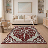 Ornate Red Medallion Persian Red Area Rug
