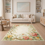Pink Floral Vintage Pink Floral Vintage Washable Area Rug