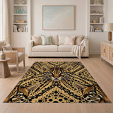 Ocelot Chains Beige Area Rug