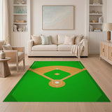 Vibrant Baseball Field Area Rug