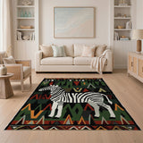 Heritage Tribal Zebra Geometric Area Rug