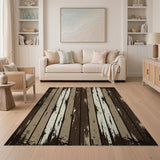 Distressed Barnwood Plank Rug