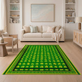 Green Lucky Shamrock Clover Area Rug