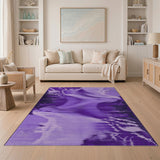 Purple Abstract Area Purple Abstract Wave Area Rug