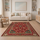 Luxurious Red Persian Floral Area Rug