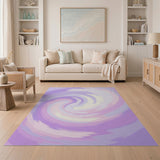 Purple Hypnotic Purple Swirl Abstract Area Rug