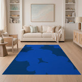 Abstract Blue Cloud Area Rug