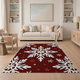 Papercut Snowflake Holiday Area Rug