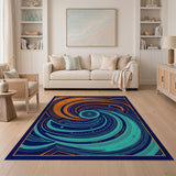 Cosmic Vortex Abstract Area Rug