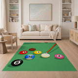 Cartoon Billiards Pool Balls Area Rug