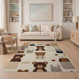 Cuddly Teddy Bear Kids Area Rug