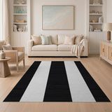 Black and White Striped Bold Black White Striped Area Rug