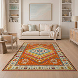 Vibrant Southwestern Diamond Motif Rug
