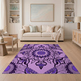 Boho Chic Purple Mandala Boho Chic Area Rug