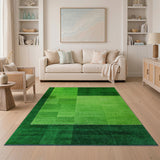 Vibrant Green Vibrant Green Geometric Block Area Rug