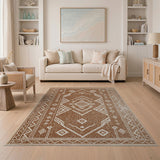 Tan Geometric Southwestern Area Rug