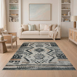 Distressed Southwestern Tribal Area Rug